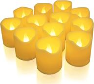 enhance your events with furora lighting flameless led tea lights candles - battery operated votives candles with realistic flickering flame - ideal for weddings, parties, and holiday decor - pack of 12 логотип