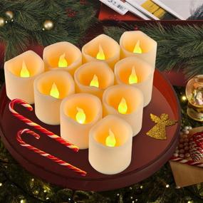 img 3 attached to Enhance Your Events with Furora LIGHTING Flameless LED Tea Lights Candles - Battery Operated Votives Candles with Realistic Flickering Flame - Ideal for Weddings, Parties, and Holiday Decor - Pack of 12