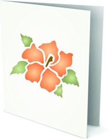 img 3 attached to 🌺 Hibiscus Stencil - Classic Large Flower Floral Stencil Template, 4 x 3 inch (XS) for Painting