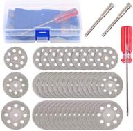 🔪 43-piece set of diamond cutting wheels with 8 breathing holes - rotary tool cutting wheel kit, including 2 mandrels and 1 screwdriver - ideal for cutting disc gem stones, metal, and glass logo