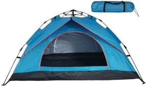 img 4 attached to 🏕️ SZYT Camping Tent: Easy Setup for 1-2 People, with Carrying Bag - Blue