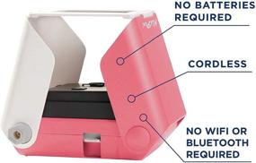 img 3 attached to 📸 KiiPix Portable Printer & Photo Scanner: Pink, Compatible with FUJIFILM Instax Mini Film - Ideal for On-the-Go Printing and Scanning!