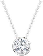 💎 fancime moissanite solitaire simulated necklace: stylish girls' jewelry for the perfect sparkly touch logo