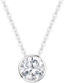 img 4 attached to 💎 FANCIME Moissanite Solitaire Simulated Necklace: Stylish Girls' Jewelry for the Perfect Sparkly Touch