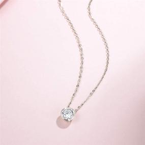 img 1 attached to 💎 FANCIME Moissanite Solitaire Simulated Necklace: Stylish Girls' Jewelry for the Perfect Sparkly Touch