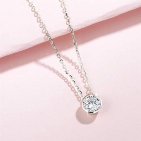 img 3 attached to 💎 FANCIME Moissanite Solitaire Simulated Necklace: Stylish Girls' Jewelry for the Perfect Sparkly Touch