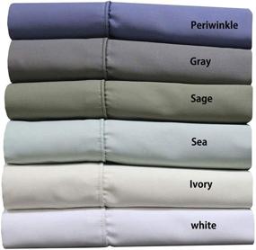 img 4 attached to 🛏️ Royal Hotel’s Luxury Heavyweight 1000 Thread Count 5pc Bed Sheet Set - 100% Cotton, Cool, Durable, Breathable - Split King/Adjustable King Size in White