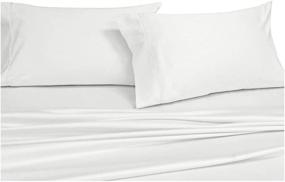 img 3 attached to 🛏️ Royal Hotel’s Luxury Heavyweight 1000 Thread Count 5pc Bed Sheet Set - 100% Cotton, Cool, Durable, Breathable - Split King/Adjustable King Size in White