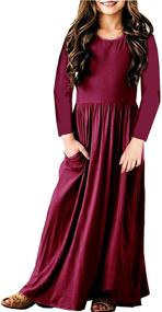 img 4 attached to 👗 Dress Sleeve Spring Winter Dresses: Trendy Girls' Clothing for All Seasons