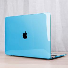 img 2 attached to Crystal Clear Blue MacBook Pro 13 inch Case Cover for A2338 M1 A2289 A2251 2020 Release - New Retina Display & Touch Bar Compatible