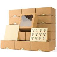 📦 удобные пекарские коробки с окном: 6x6x3 дюйма идеально подходят для демонстрации угощений. логотип
