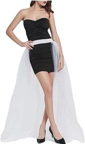 img 4 attached to LVOW Women4 Layers Overlay Wedding Women's Clothing in Skirts