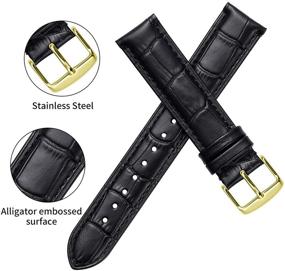 img 1 attached to 🐊 Genuine Leather Alligator Padded Women's Watch by IStrap
