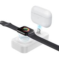 🔌 aluzdoso 2-в-1 подставка-зарядное устройство для apple watch и airpods - док-станция для зарядки iwatch для серии apple watch 6/se/5/4/3/2/1 (44 мм, 42 мм, 40 мм, 38 мм) и airpods pro/2/1 логотип