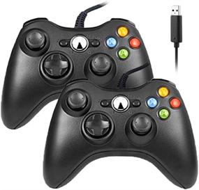 img 4 attached to 🎮 Reiso Xbox 360 Controller: Wired Gamepad for Microsoft Xbox 360 & Slim 360 PC Windows - USB Compatible (Black and Black)