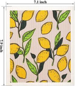 img 3 attached to Reusable Swedish Kitchen Dishcloths with Fresh Fruit Pattern - Absorbent and Effective Cleaning Cloths for Kitchen Wiping - 6 Styles, 6 Pieces