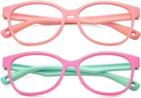 img 4 attached to 👓 Очки SCVGVER Kid Blue Light Blocking (2 шт.) - Предотвращают усталость глаз для мальчиков и девочек от 3 до 12 лет - Идеальны для использования с компьютером, в играх, на ТВ и телефоне.