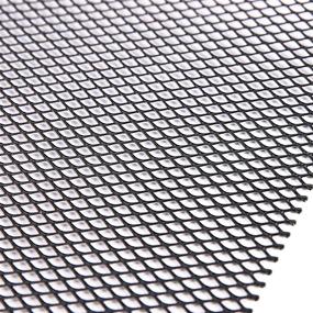 img 3 attached to Universal Car Grill Mesh Sheet - KOKEEONE 40 x 13 inch Black Rhombic Painted Aluminum Alloy DIY Grille Mesh Roll Grids (4x8mm)
