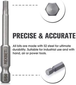 img 3 attached to 🔧 REXBETI 20 Piece Hex Head Allen Wrench Screwdriver Bit Set: SAE Metric Hex Shank, S2 Steel Magnetic Drill Bits with Storage Box