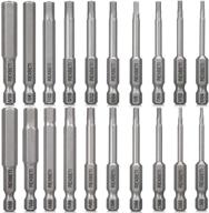 🔧 rexbeti 20 piece hex head allen wrench screwdriver bit set: sae metric hex shank, s2 steel magnetic drill bits with storage box logo