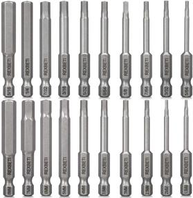 img 4 attached to 🔧 REXBETI 20 Piece Hex Head Allen Wrench Screwdriver Bit Set: SAE Metric Hex Shank, S2 Steel Magnetic Drill Bits with Storage Box