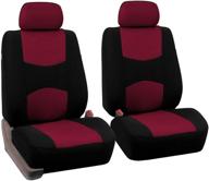 fh group fb050102 flat cloth seat covers (burgundy) front set – universal fit for cars trucks &amp logo