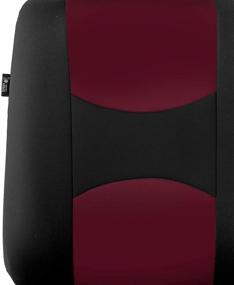 img 1 attached to FH Group FB050102 Flat Cloth Seat Covers (Burgundy) Front Set – Universal Fit For Cars Trucks &Amp