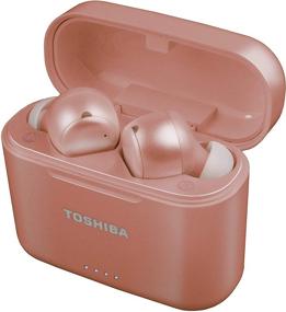 img 3 attached to 🎧 Toshiba Air Pro 2: беспроводные наушники True Wireless Stereo с беспроводной зарядкой Qi в розовом золоте - RZE-BT750E