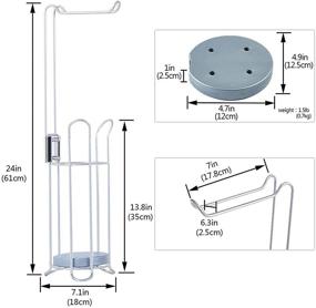 img 3 attached to 🧻 Premium Stainless Steel Free Standing Toilet Paper Stand and Dispenser - Holds 3 Rolls, Perfect Bathroom Tissue Holder