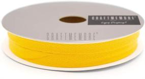 img 2 attached to CraftMore 3/4 Inch Twill Tape Fabric Ribbon Webbing in Herringbone Design for Clothes Sewing, Trim, Lace and Crafts - 36 Yard Roll in MP50 Yellow