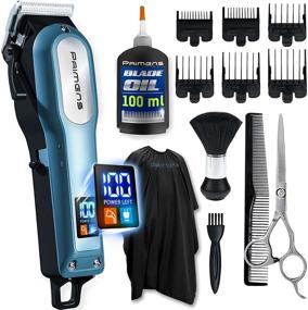 img 4 attached to 💇 Pro Fade Hair Clipper Set for Men – Rechargeable Barber Kit with Cape, Neck Duster Brush, Scissors & Blade Oil. Cordless Electric Hair Clippers for Home Haircutting, Silent Wireless Trimmer