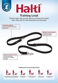 img 3 attached to 🐾 Halti Dog Training Lead, Dual Ended Leash for Head Collar and No Pull Harness, Training Leash for Small, Medium, Large Dogs - Black/Red