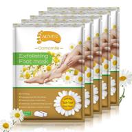 🌼 camomile foot peel mask: 5-pack for effective removal of dead skin and cutin, repair rough feet - suitable for both men and women logo