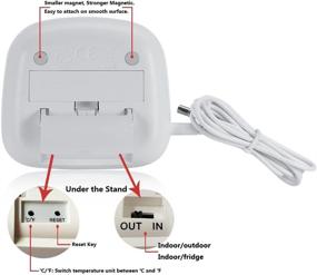 img 1 attached to Enhanced Digital Fridge Freezer Thermometer: Easy Readout, Hi-Lo Temperature Alarm, Larger LCD Display