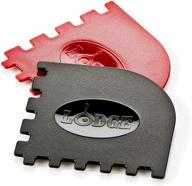 🍳 durable grill pan scrapers 2-pack: lodge scrapergpk in red and black logo
