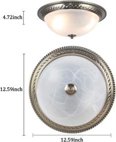 img 1 attached to Ypjkonze 13Inch Ceiling Lights Energy Saving Lamp With Eye Protection Effect For Dining Room Kitchen Hallway Stairways(Warm)