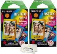 🌈 fujifilm mini 8 & mini 9 instant film 2-pack (20 sheets) value set - rainbow: ideal for fujifilm mini 8 & mini 9 cameras logo