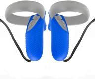🔵 orzero protective controller cover - silicone frosted shell case for oculus quest and rift s - sweatproof, anti-slip, washable - blue (1 pair) logo