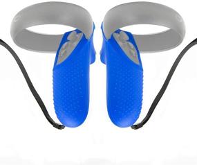 img 4 attached to 🔵 Orzero Protective Controller Cover - Silicone Frosted Shell Case for Oculus Quest and Rift S - Sweatproof, Anti-Slip, Washable - Blue (1 Pair)