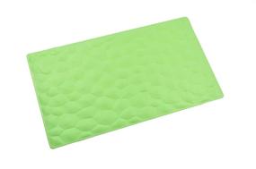 img 4 attached to 🛁 ABELE Aqua Cube Green Rubber Non-Slip Baby Kids Safety Shower Tub Bath Mat - Skid Proof, No Mildew, Mold Free Bathtub Mat