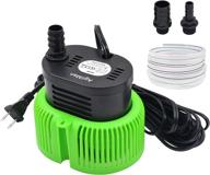 💧 efficient pool cover pump: submersible water sump pump for above ground pools - removes swimming water with 850 gph, includes extra long power cord & 3 adapters logo