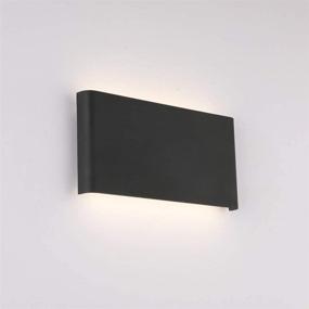 img 4 attached to 10Watt Modern LED Wall Lamps for Bedroom in Black, Up and Down Stairwell Bedside Sconce Wall Decor Light Fixtures Indoor 12 Inches