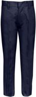 👖 top-quality adjustable waist flat front girls pants in khaki, navy, black & grey logo