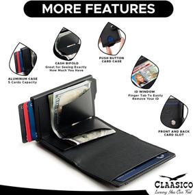 img 2 attached to 👔 Claasico Bifold Wallet: Compact Credit Men's Accessories for Effortless Style