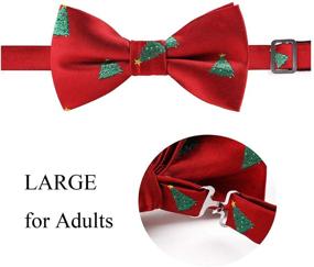 img 2 attached to 🎅 Stylish Alizeal Snowflake Pre Tied Christmas Boys' Bow Ties – Perfect Accessories for a Festive Look