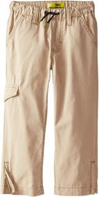 img 2 attached to 👖 Boys' Regular Drawstring Cargo Pants for Little Sporty Style