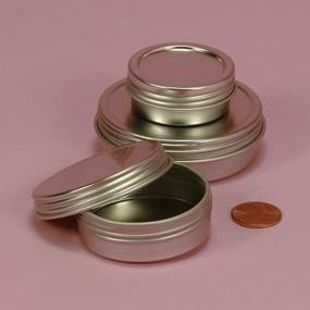 img 3 attached to 🔒 Compact & Secure: 1oz Screw Top Round Steel Tins (12-Pack)