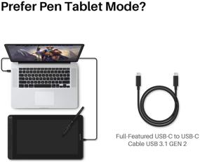 img 1 attached to 🔌 Premium HUION USB-C to USB-C Cable: Gen 2 3.1, DP1.2 Supported for Kamvas 13, 22, 22 Plus, Pro 16 Plus 4K