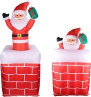 5 3ft inflatable christmas santa decoration logo