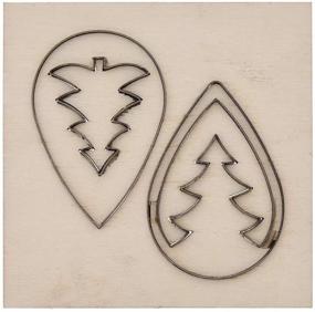 img 3 attached to CHZIMADE Scrapbook Embossing Wooden Die Cutting Leather Mold: Perfect for DIY Art Crafts, Fabric Accessories, Earring Jewelry Making, and Home Decoration - Christmas Trees 1